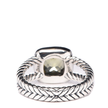 David Yurman Sterling Silver Diamond Lemon Quartz 7mm Petite Albion Ring 52 6 4 of 5