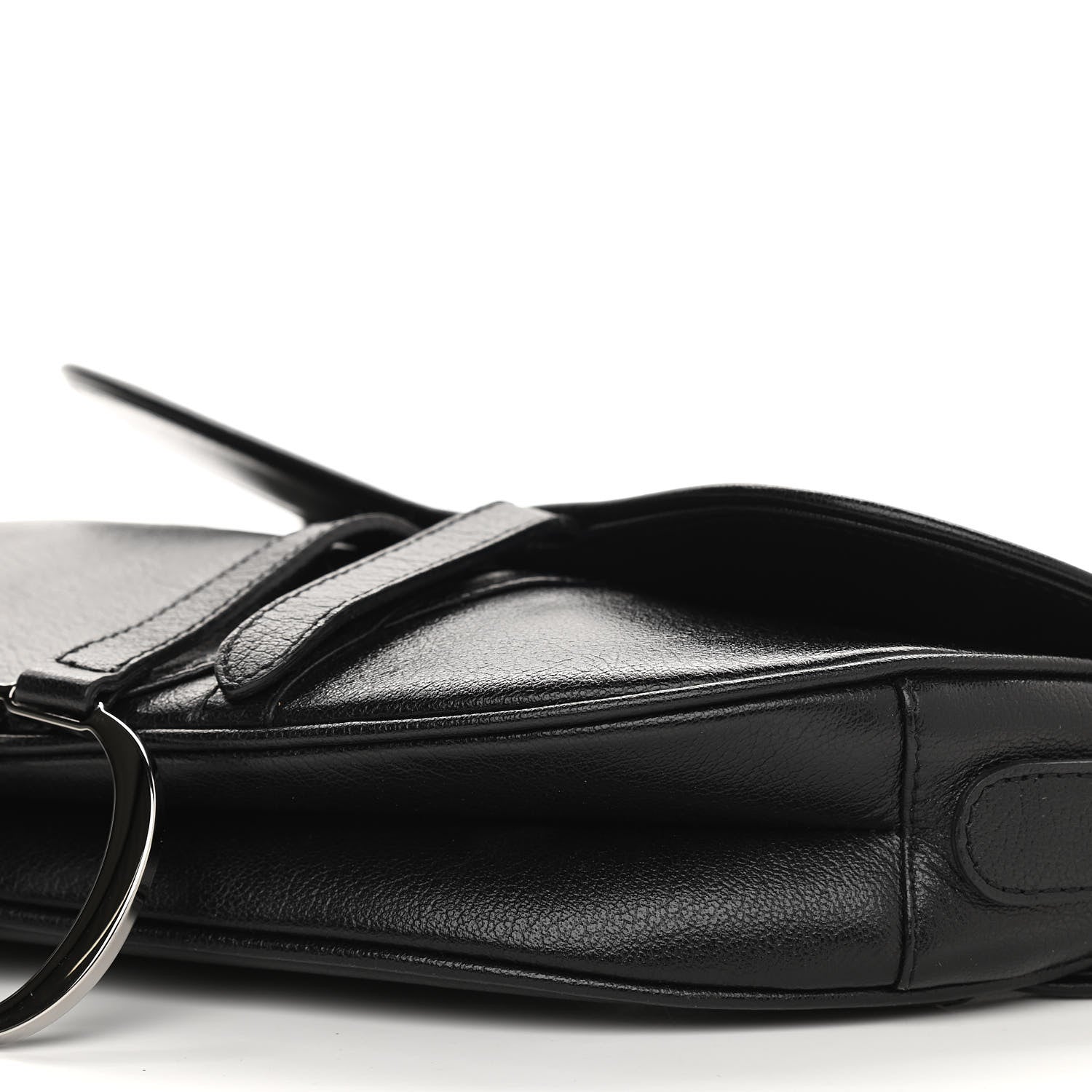 Christian Dior Calfskin Saddle Bag Black 9 of 11