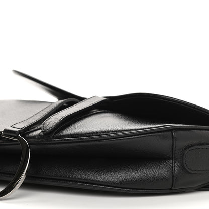Christian Dior Calfskin Saddle Bag Black 9 of 11