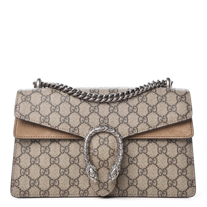 Gucci GG Supreme Monogram Small Dionysus Shoulder Bag Taupe 1 of 8