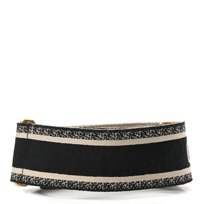 Christian Dior Canvas Embroidered Shoulder Strap Black 2 of 3