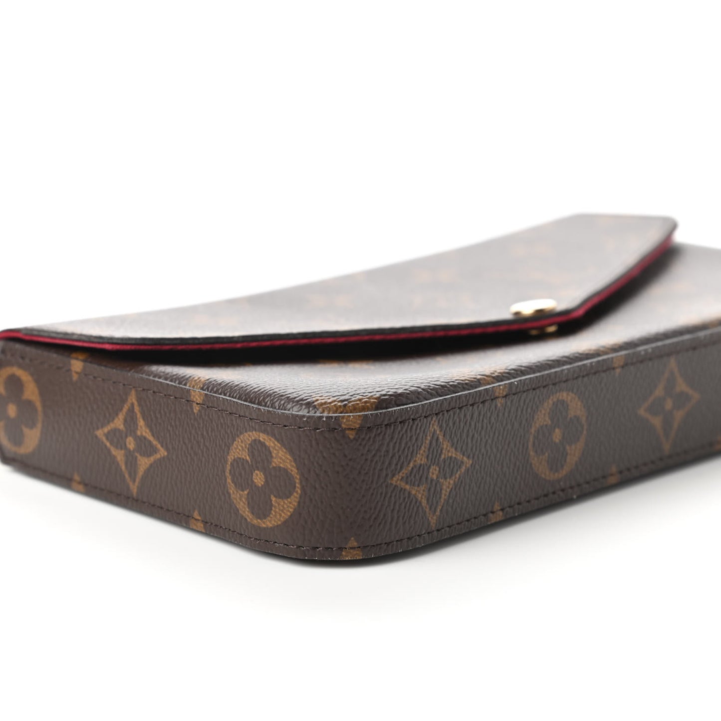 Monogram Pochette Felicie Chain Wallet Fuchsia