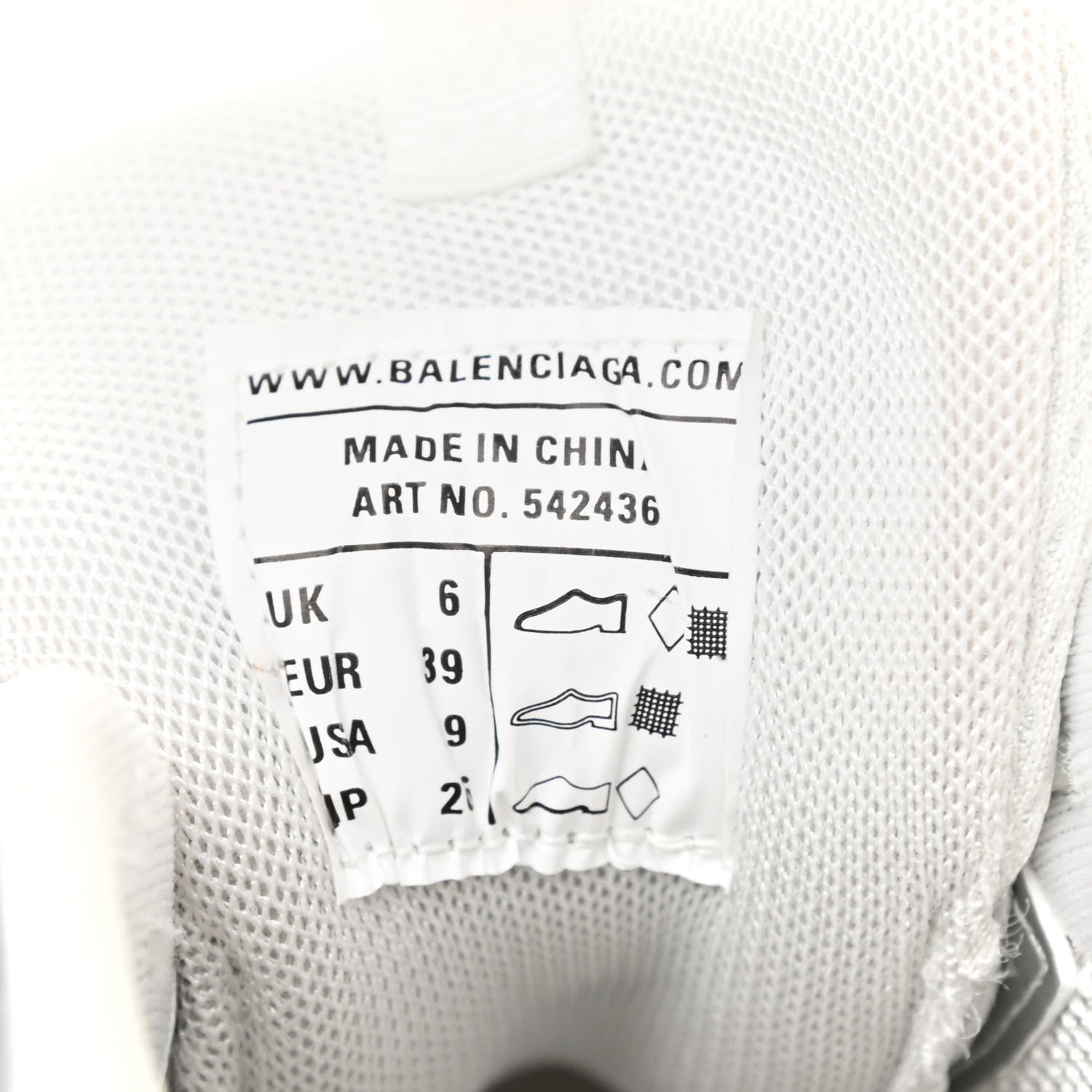 Balenciaga Rubber Mesh Fabric Monocolor Recycled Sole Womens Track Sneakers 39 White 7 of 9