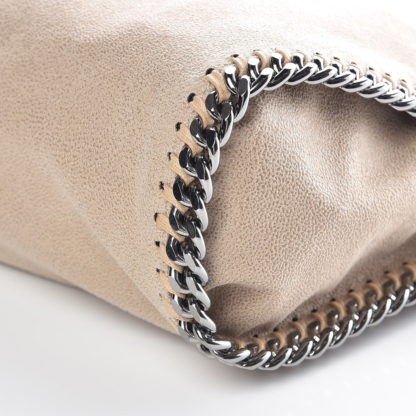 Shaggy Deer Mini Falabella Fold Over Tote Beige