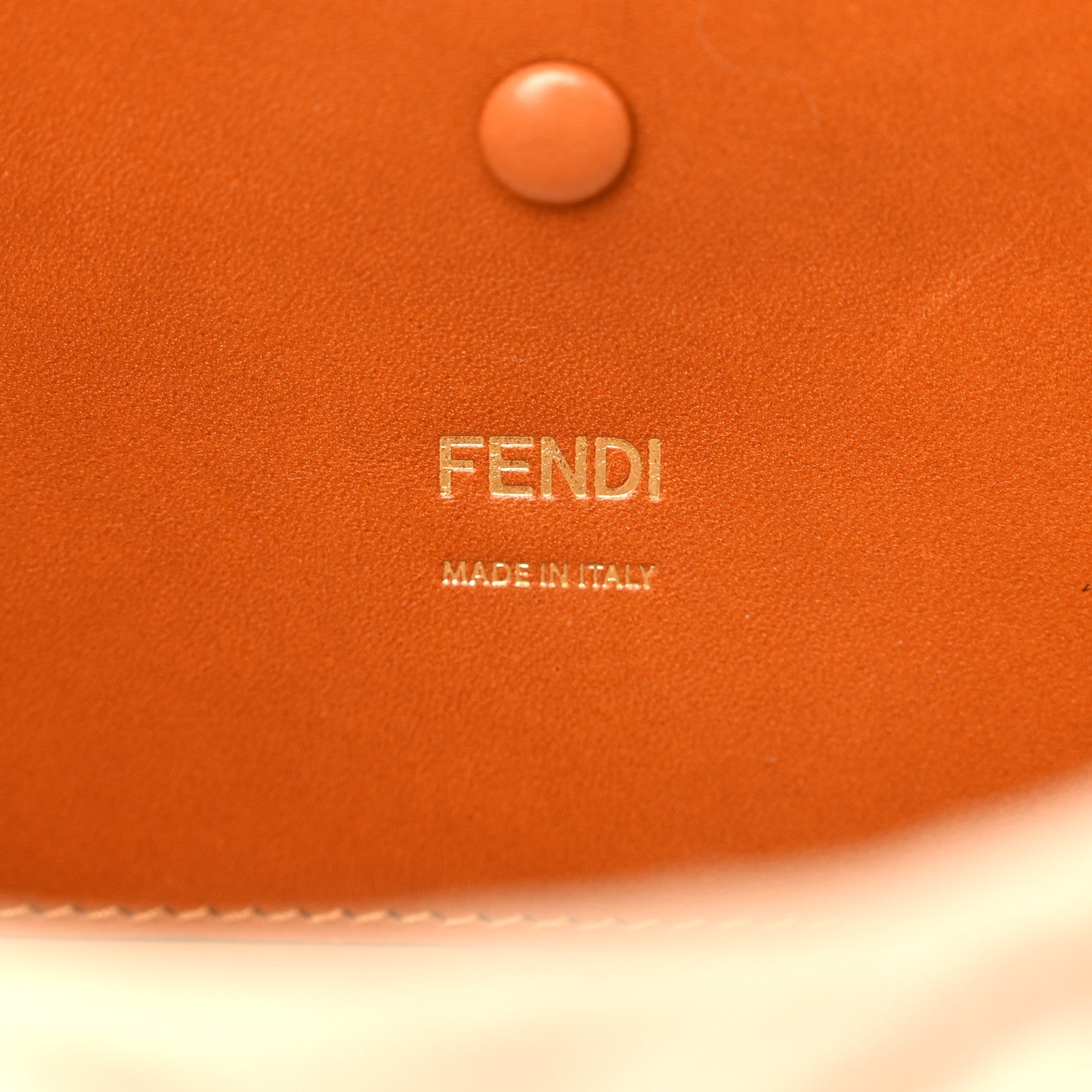 Fendi Canvas Cuoio Agata FF Ajour Embroidered Baguette Grezzo Cuoio 6 of 9