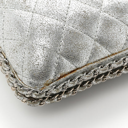 Chanel Metallic Lambskin Small Chain Around Clutch Silver 16 of 18