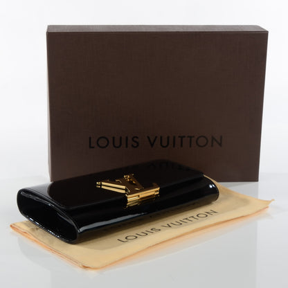 Louis Vuitton Patent Louise Clutch Black 4 of 7