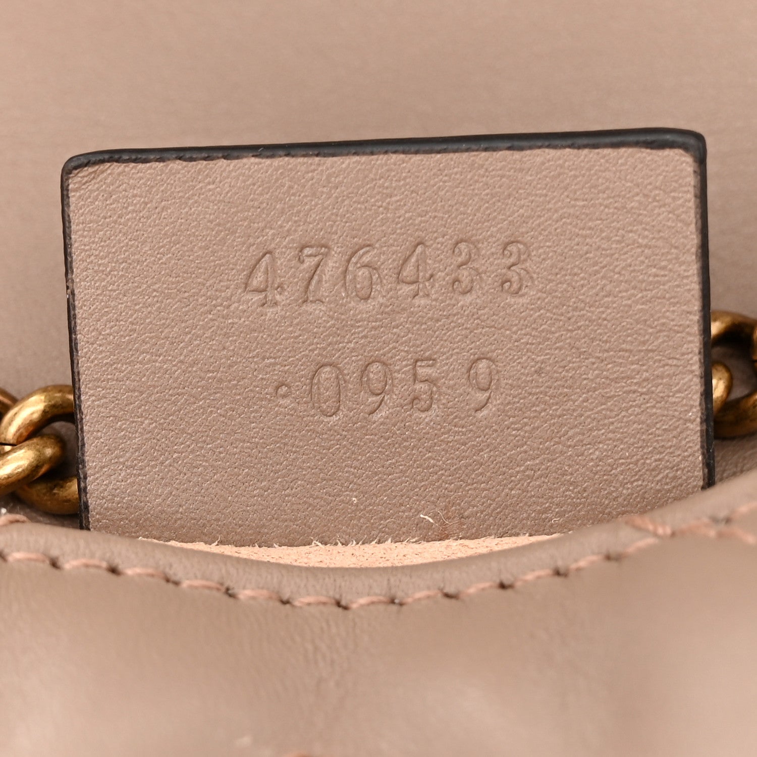 Gucci Calfskin Matelasse Super Mini GG Marmont Shoulder Bag Porcelain Rose 6 of 11