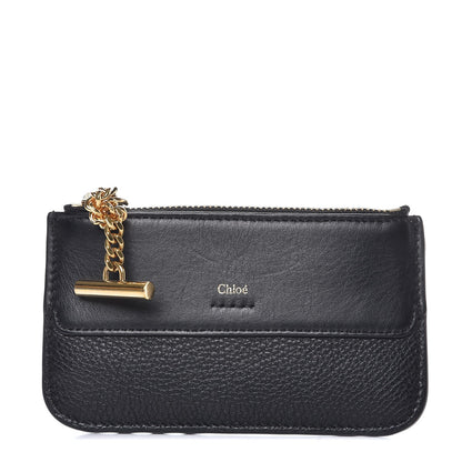 Chloe Grained Calfskin Drew Card Holder Black 1 of 6