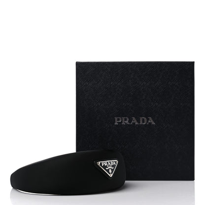 Prada Re-Nylon Metal Triangle Logo Headband Black 7 of 7