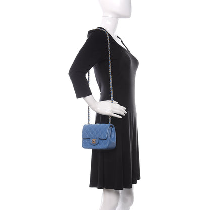 Chanel Lambskin Quilted Mini Square Flap Blue 2 of 11