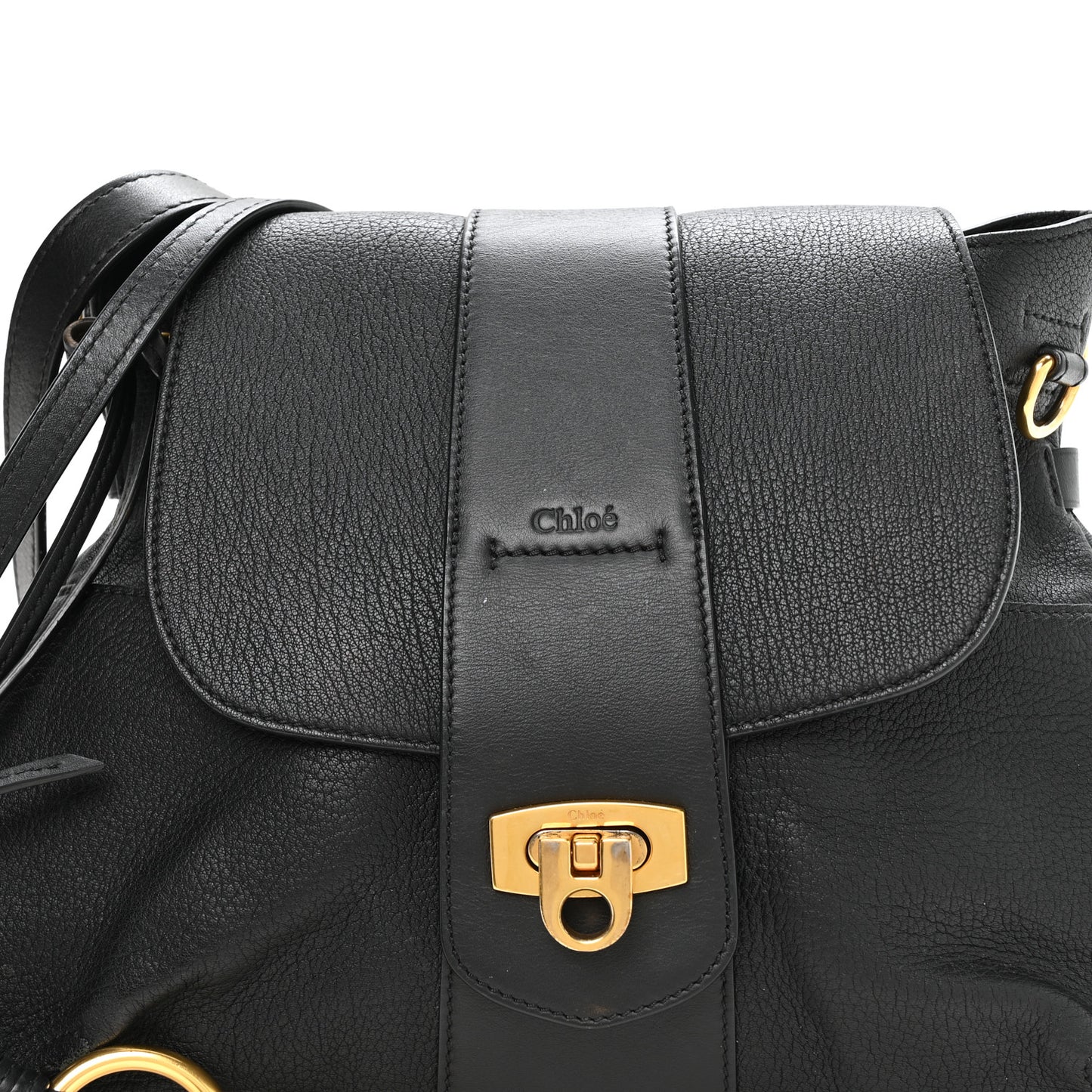 Grained Lambskin Calfskin Small Lexa Shoulder Bag Black