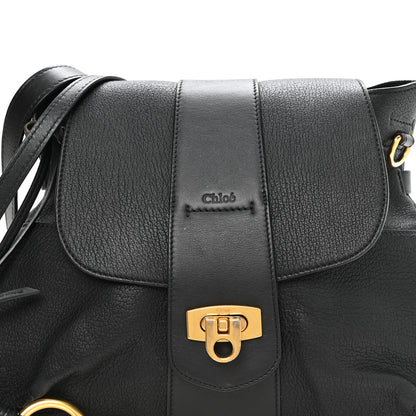Chloe Grained Lambskin Calfskin Small Lexa Shoulder Bag Black 8 of 10