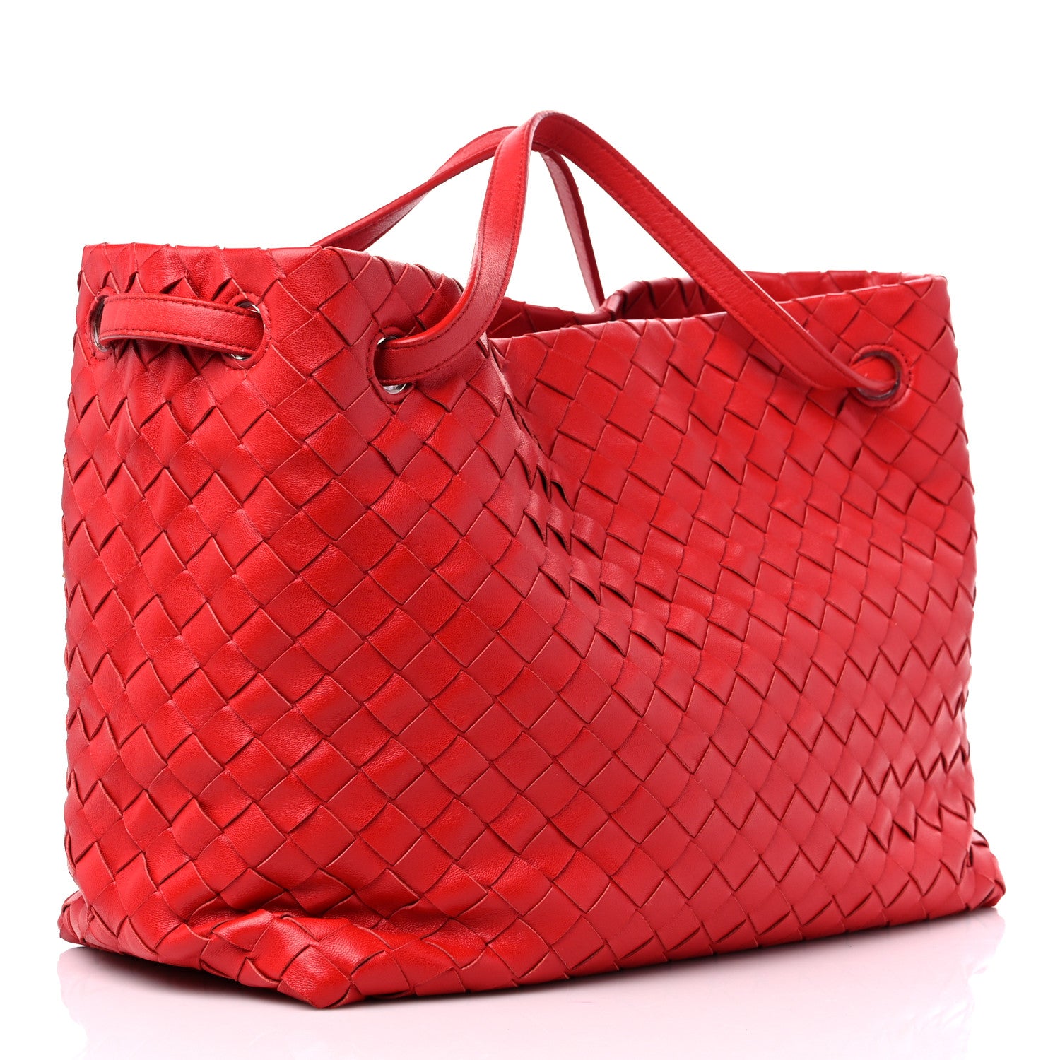 Bottega Veneta Nappa Intrecciato Garda Bag Red 2 of 9