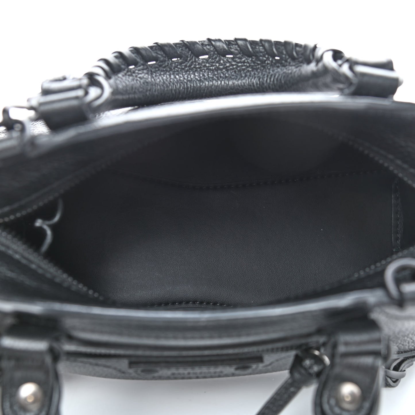 Grained Calfskin Neo Classic Black Hardware Mini City Black