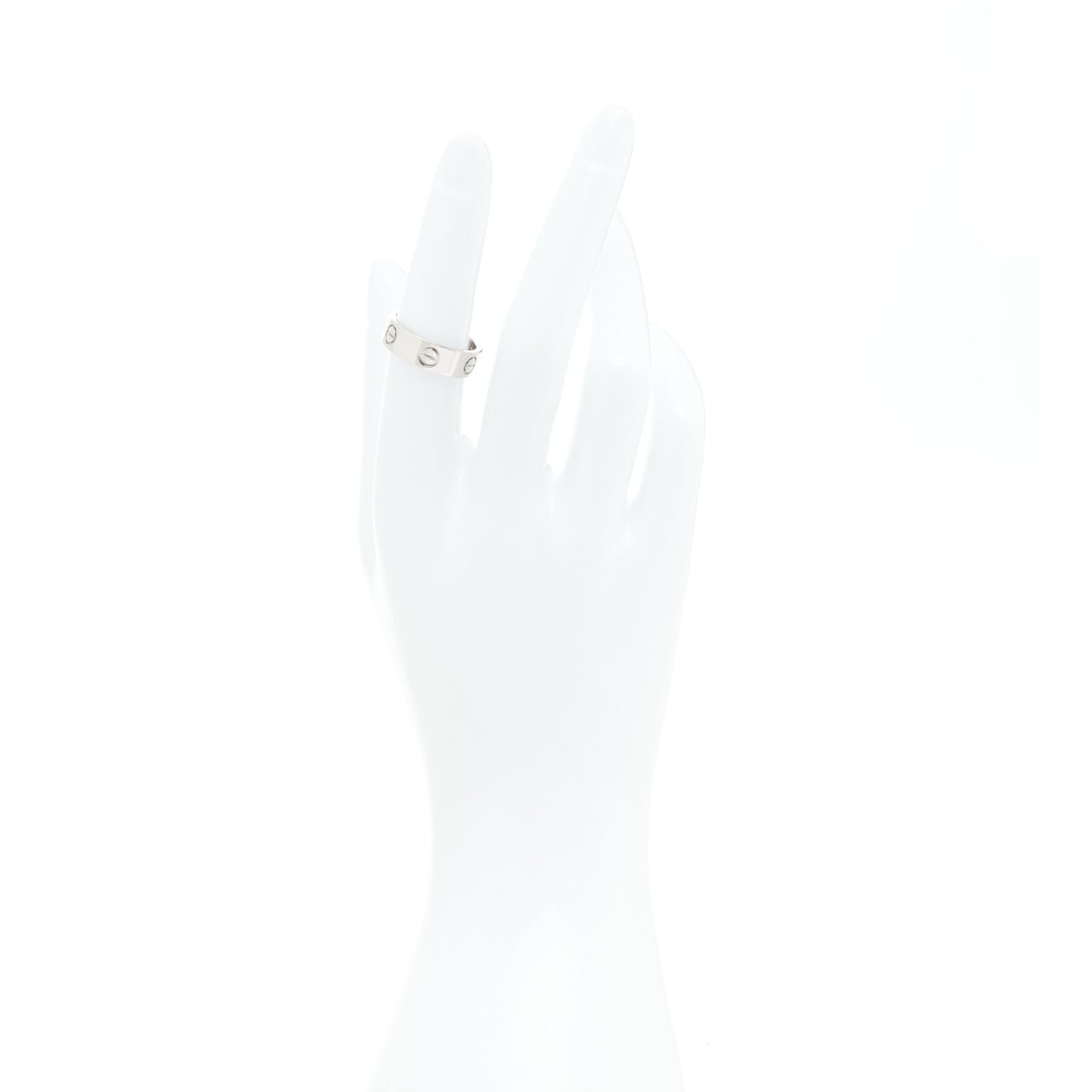 18K White Gold 5.5mm LOVE Ring 52 6