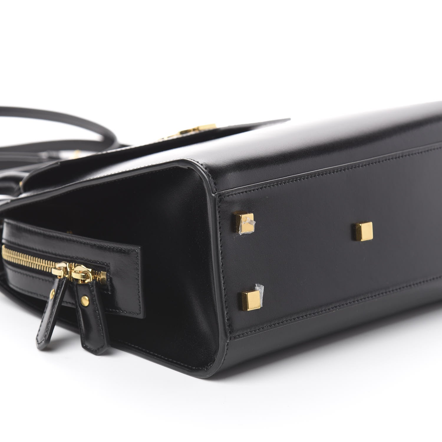 Saint Laurent Shiny Calfskin Small Uptown Tote Black 7 of 8