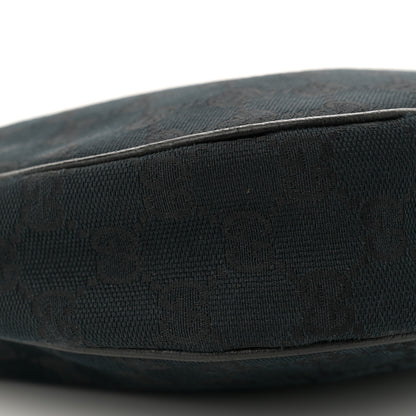 Gucci Monogram Medium Half Moon Hobo Black 9 of 12