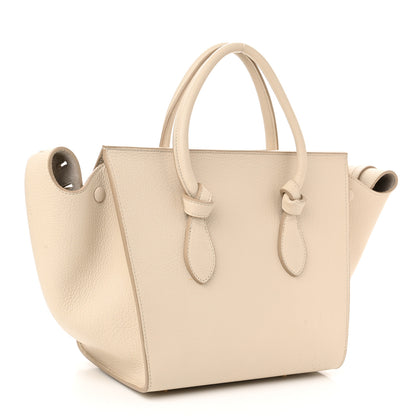 Celine Crisped Calfskin Mini Tie Knot Tote Chalk 3 of 12