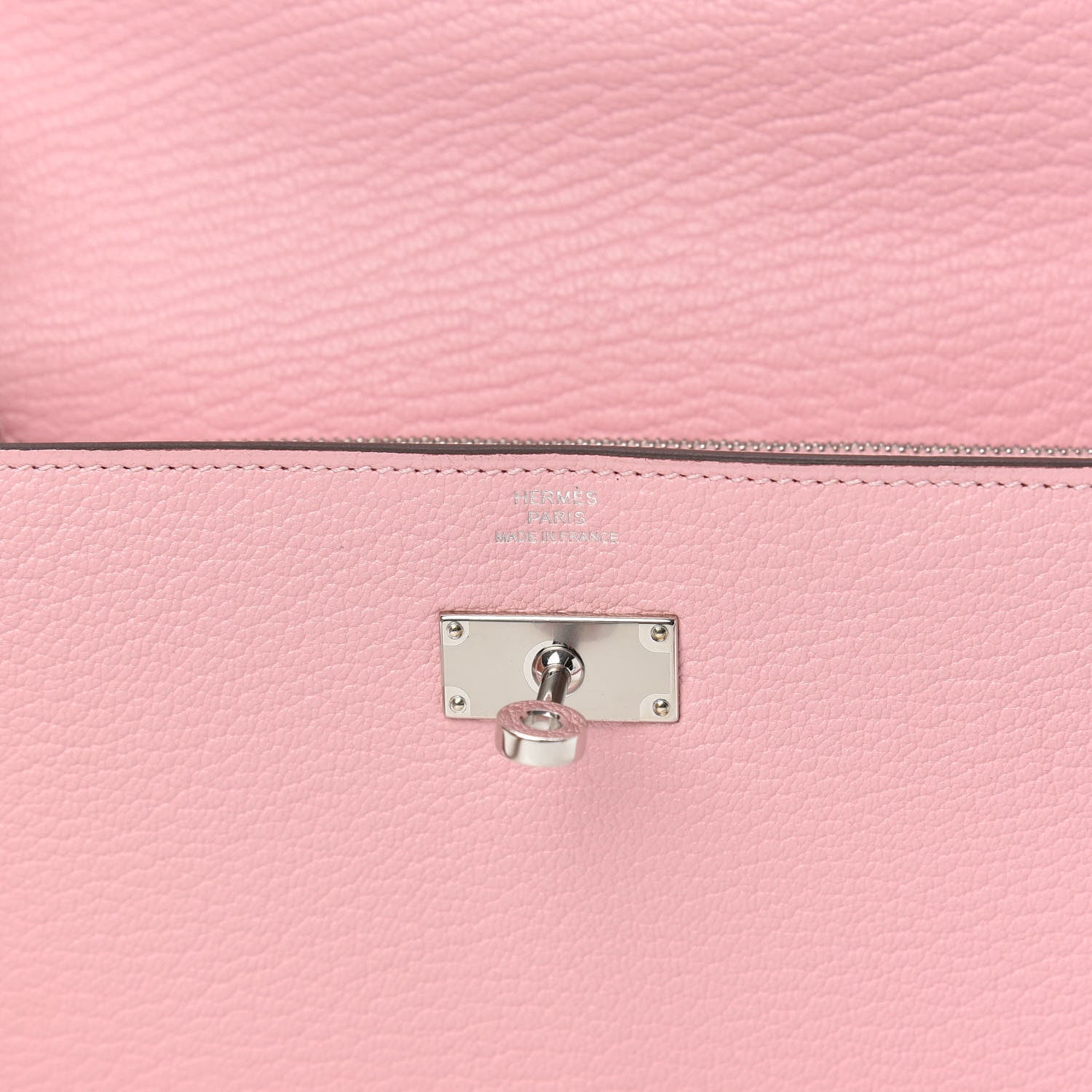Hermes Chevre Mysore Kelly Longue Wallet Rose Sakura 7 of 8