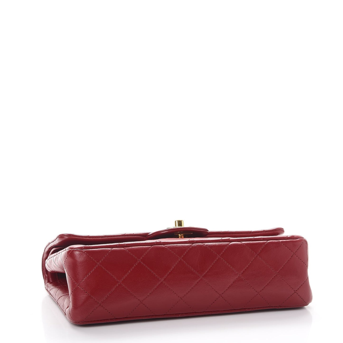 Lambskin Quilted Small Double Flap Red