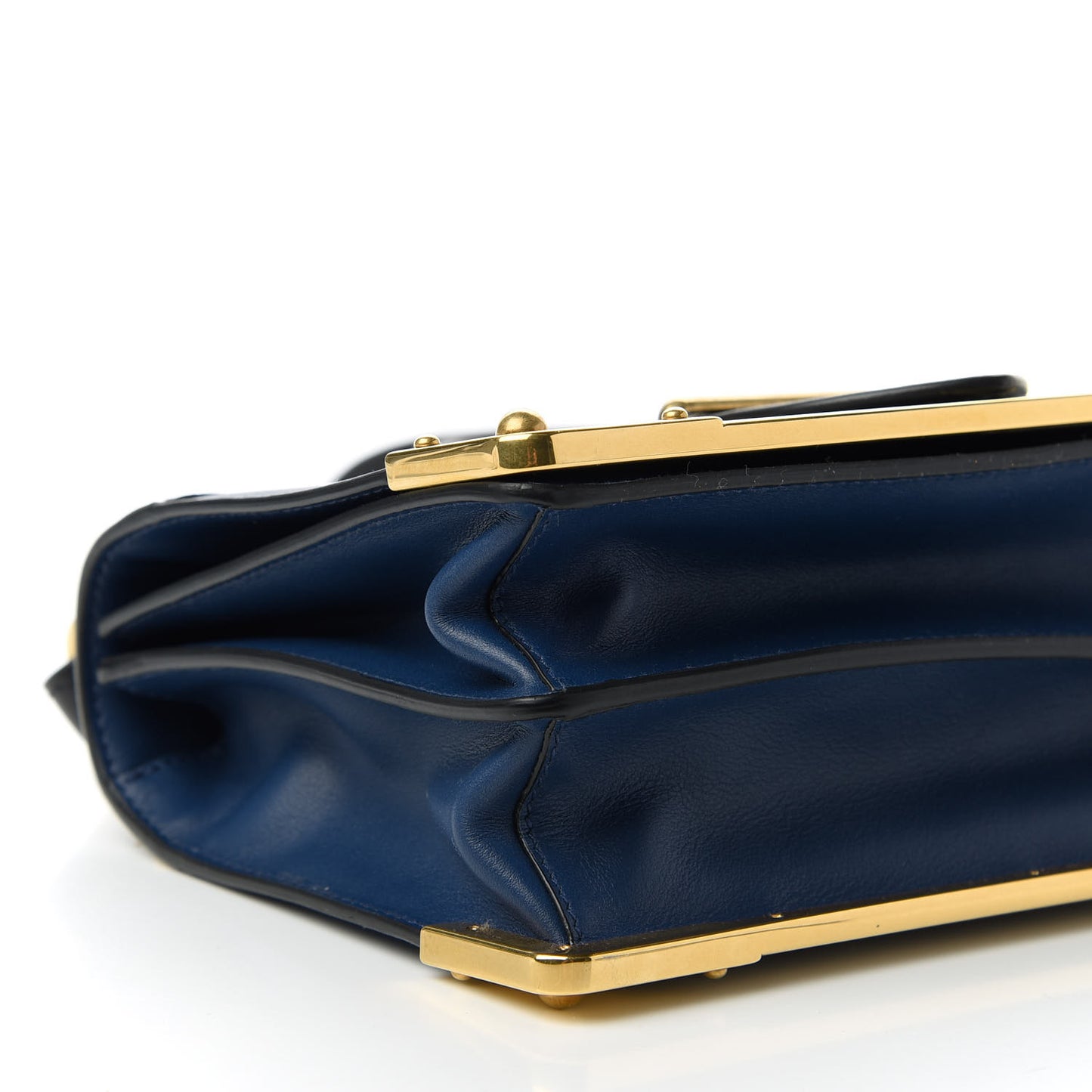 City Calf Saffiano Cahier Bag Bluette Black
