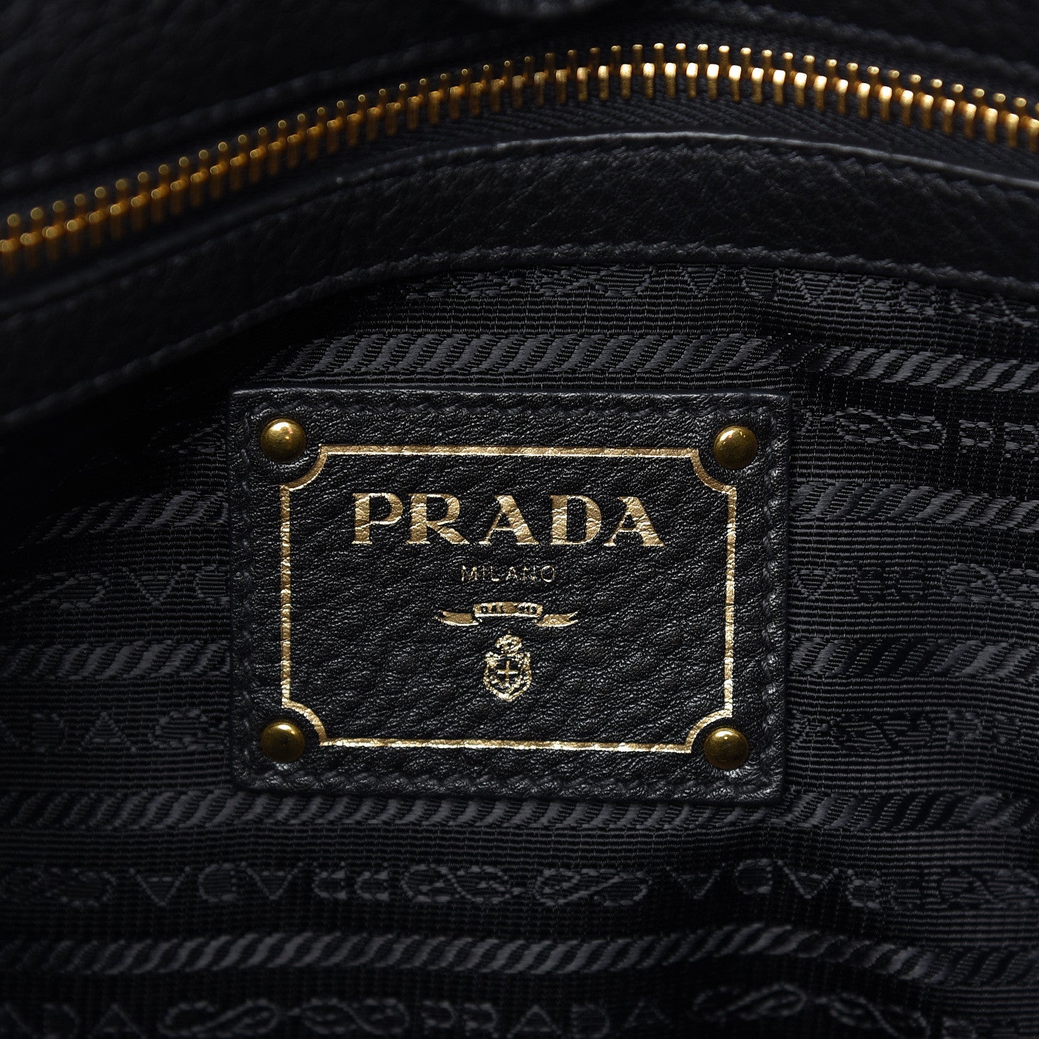 Prada Vitello Phenix Shopping Bag Black 6 of 10