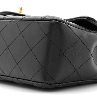 Chanel Lambskin Quilted Mini Coco Charms Rectangular Flap Black 9 of 13