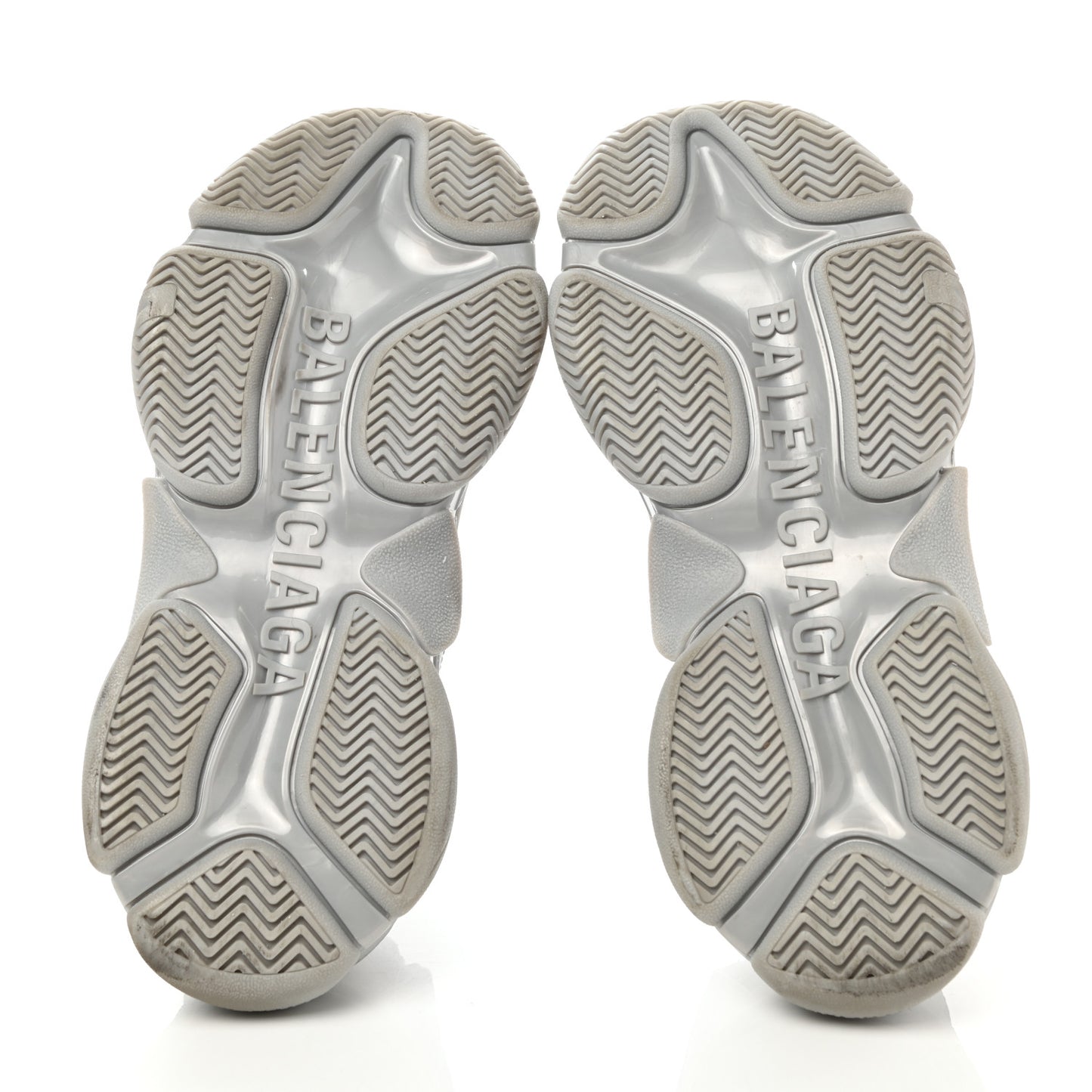 Metallic Fabric Mesh Womens Triple S Sneakers 39 Silver
