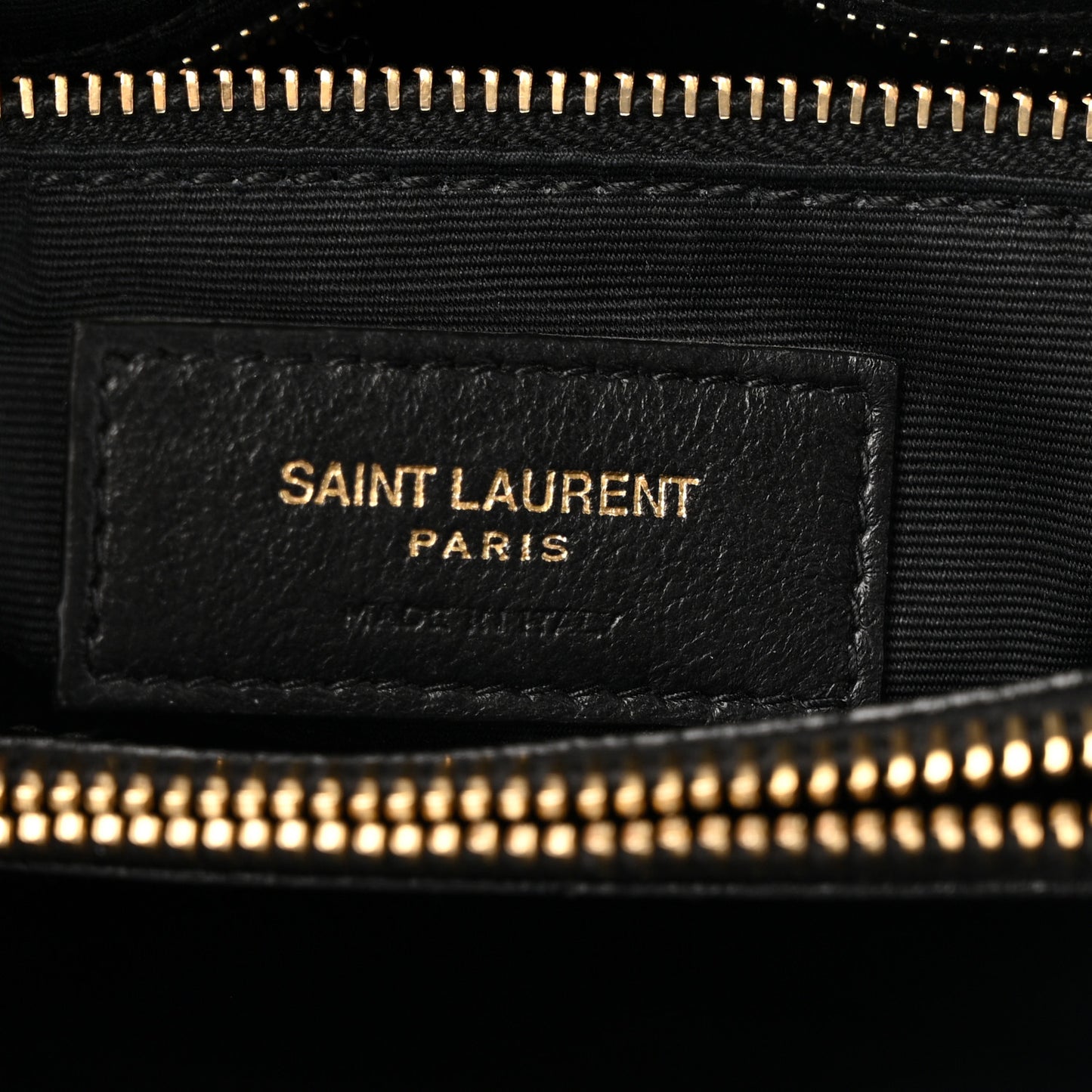 Calfskin Y Quilted Monogram Medium Loulou Chain Satchel Black