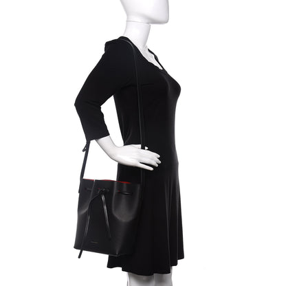 Mansur Gavriel Calfskin Mini Bucket Bag Black Flamma 2 of 10