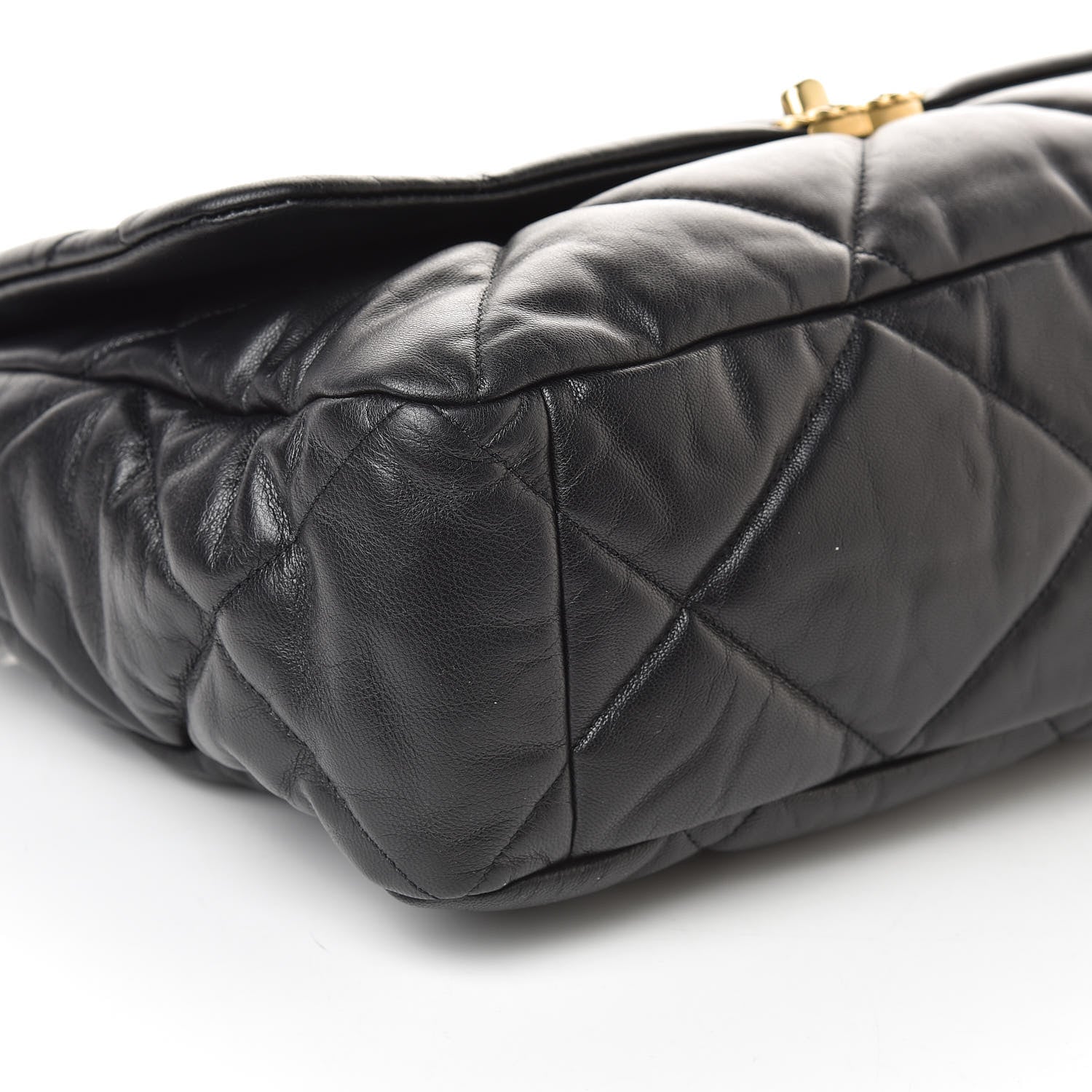 Chanel Goatskin Quilted Maxi 19 Flap Black 11 of 14