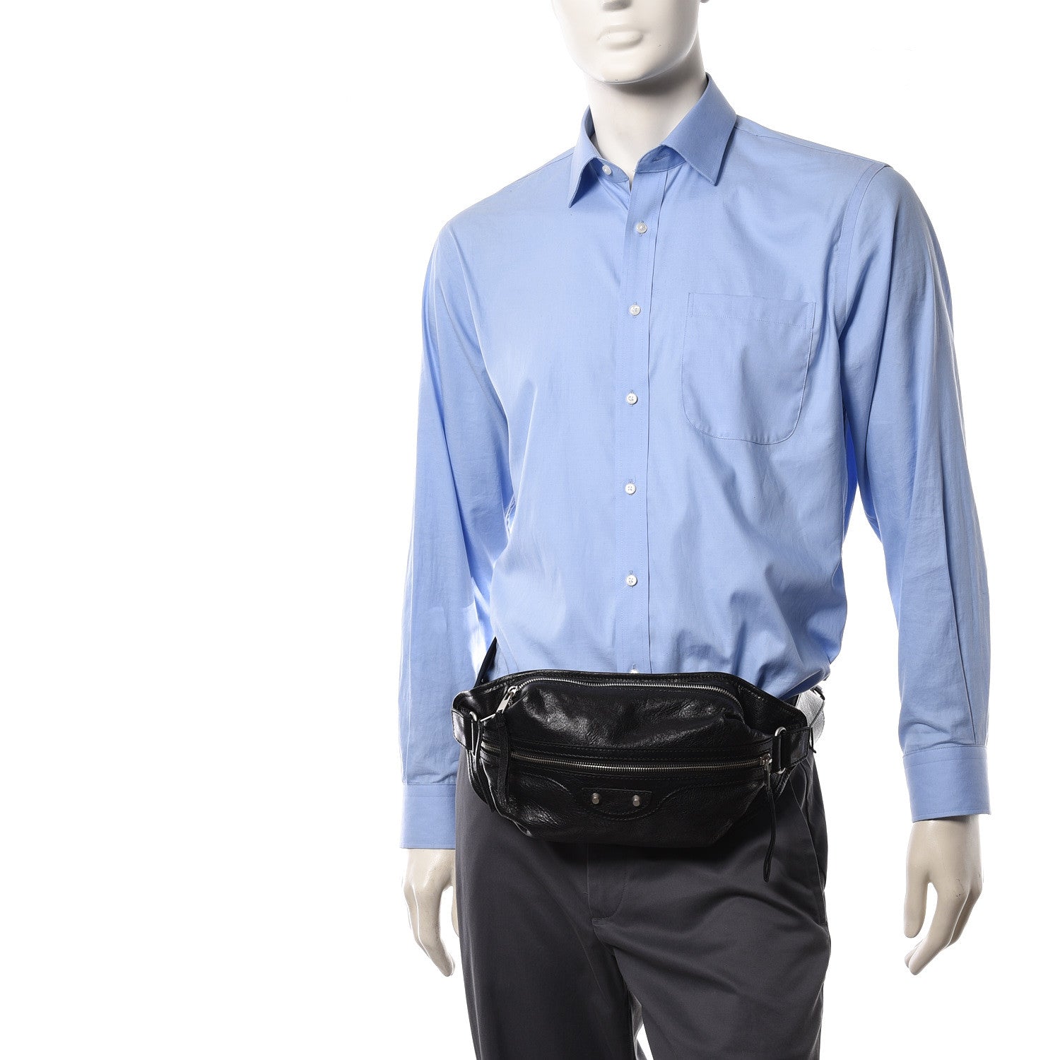 Balenciaga Lambskin Classic Hardware Neo Lift Hip Bag Black 3 of 10