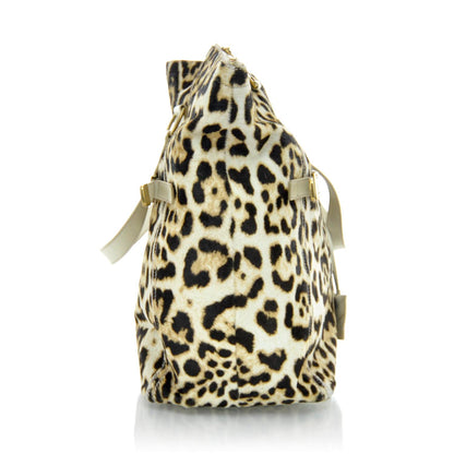 Saint Laurent Leopard Print Pony Hair Large Downtown Tote 6 of 10