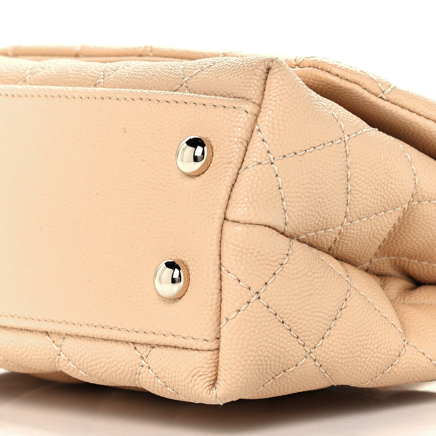 Chanel Caviar Lizard Embossed Quilted Extra Mini Coco Handle Flap Beige 11 of 11