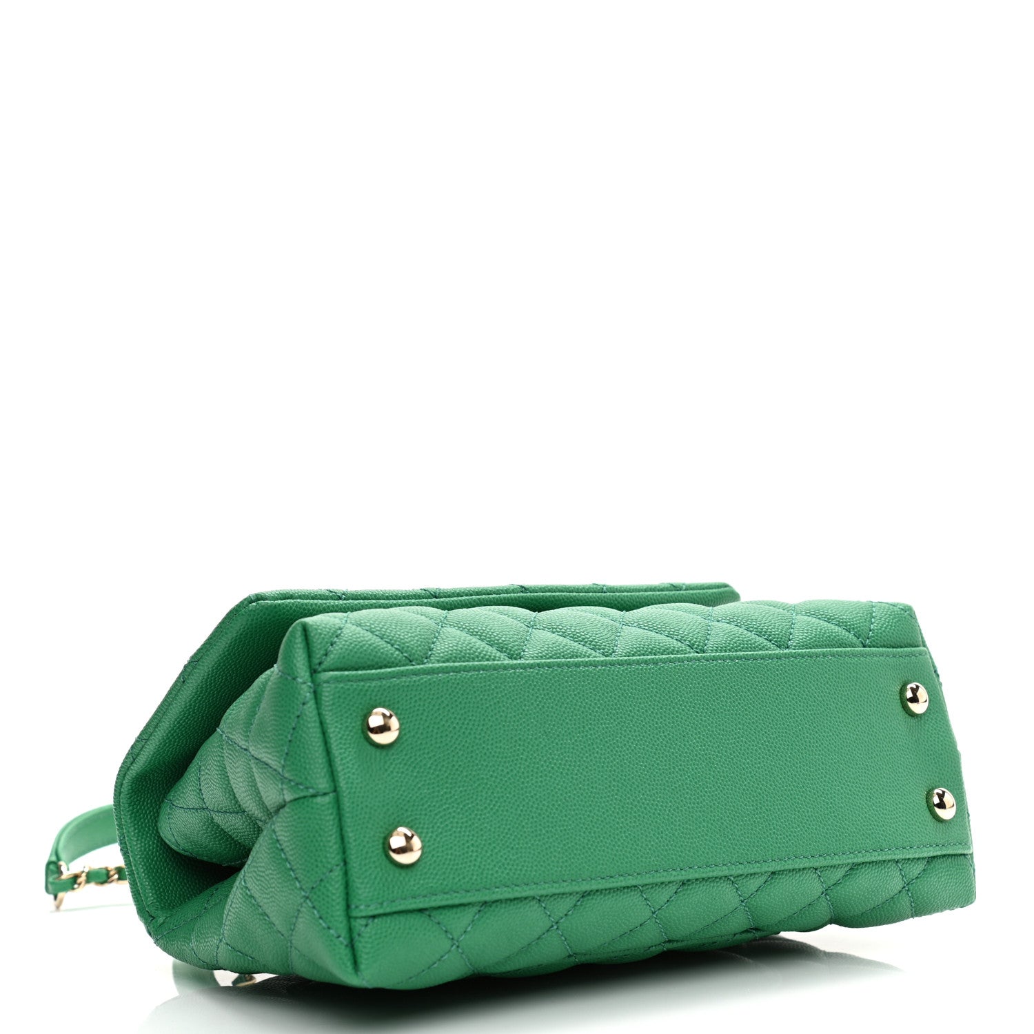 Chanel Caviar Quilted Mini Coco Handle Flap Green 4 of 11