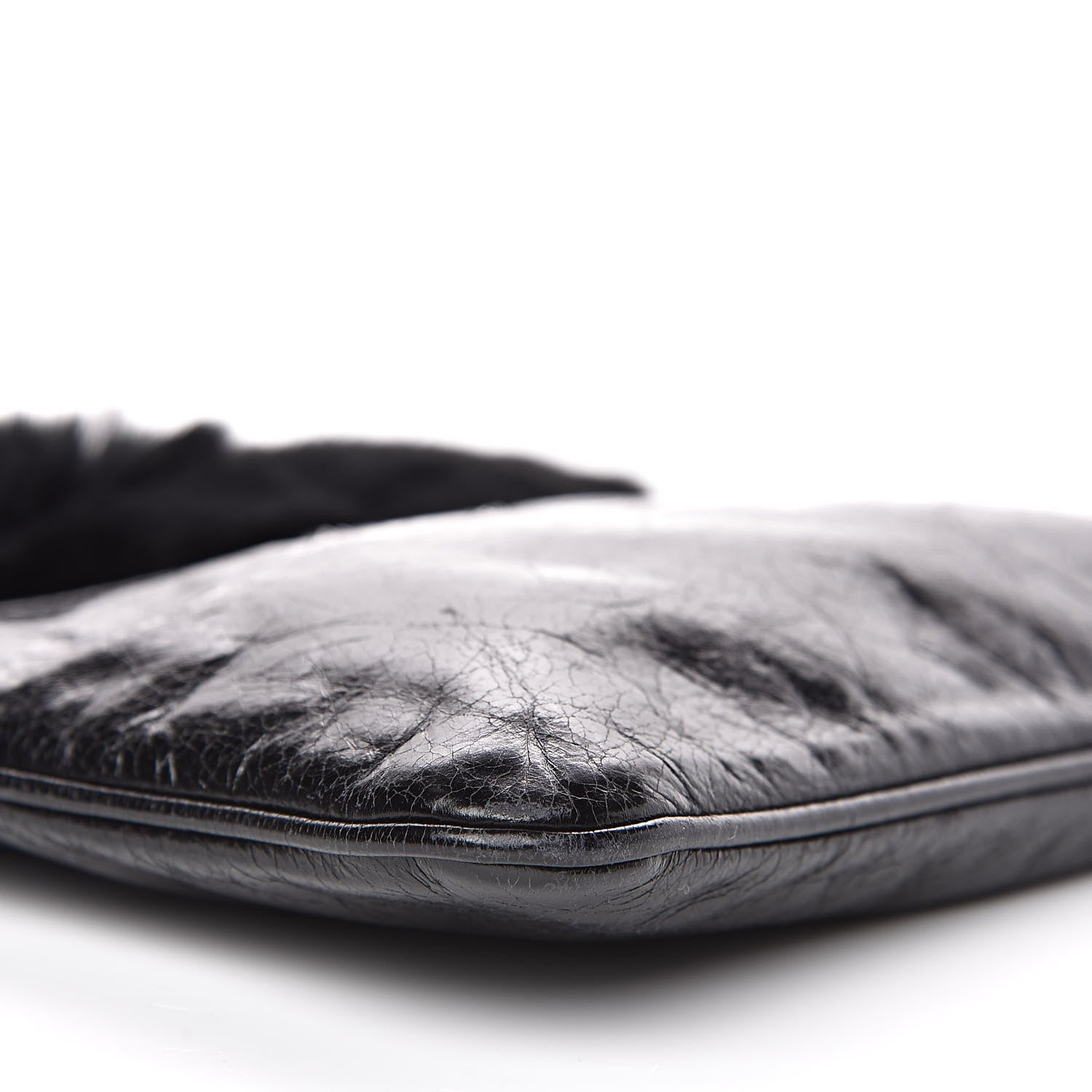 Miu Miu Nappa Lux Rabbit Fur Pouch Black 7 of 11