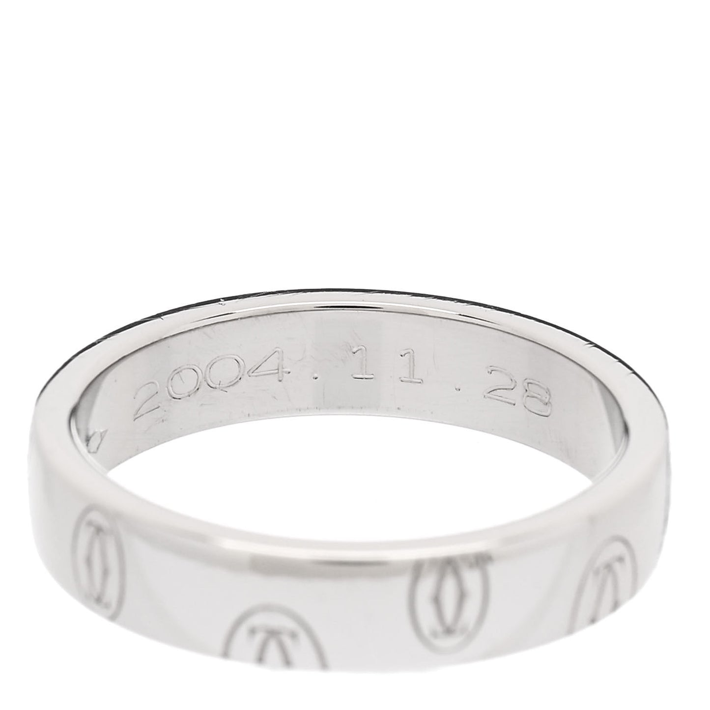Platinum 4mm Happy Birthday Band Ring 50 5.25