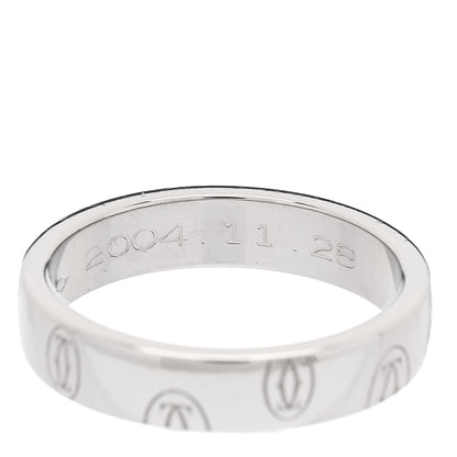 Cartier Platinum 4mm Happy Birthday Band Ring 50 5.25 6 of 6
