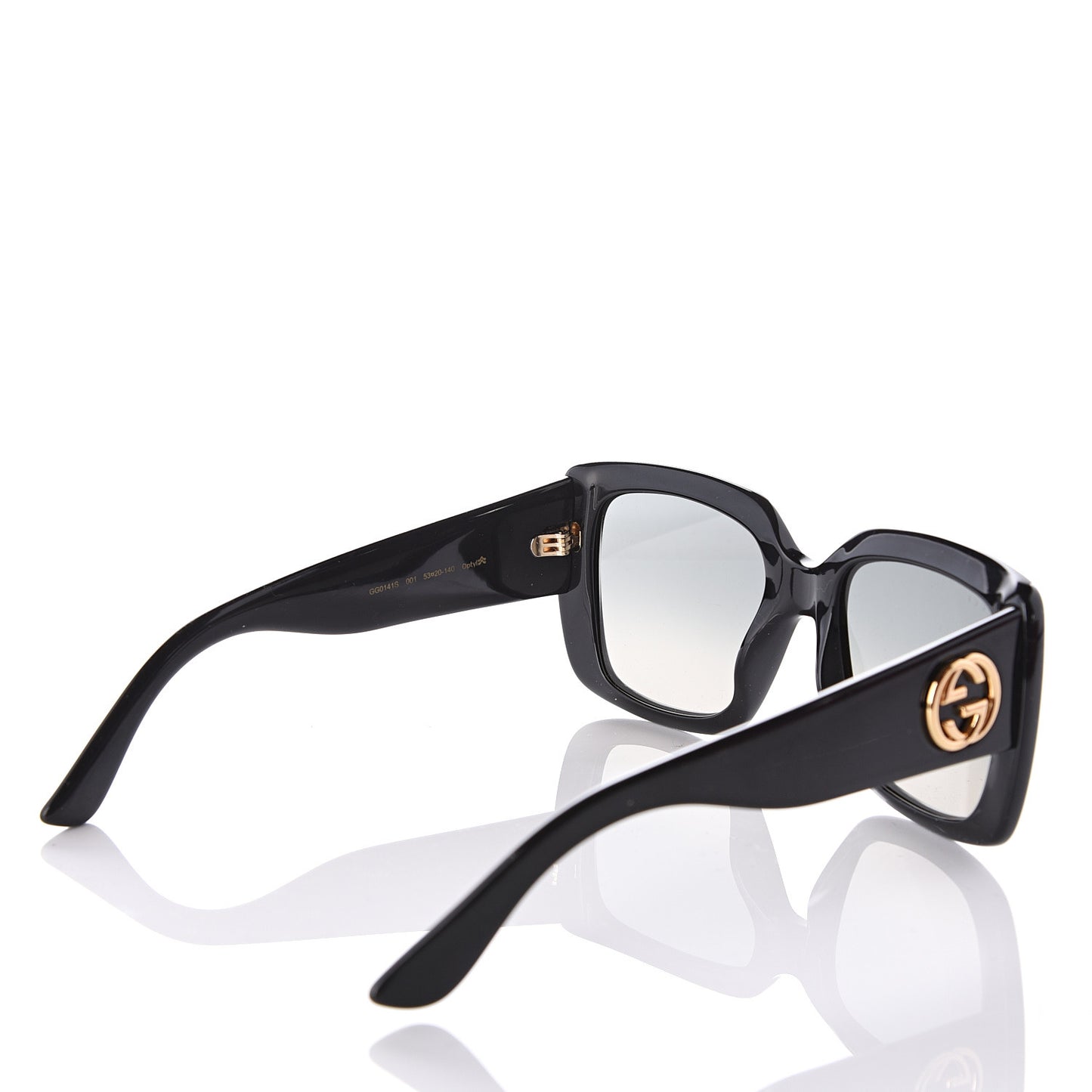 Acetate Square Frame Sunglasses GG0141S Black