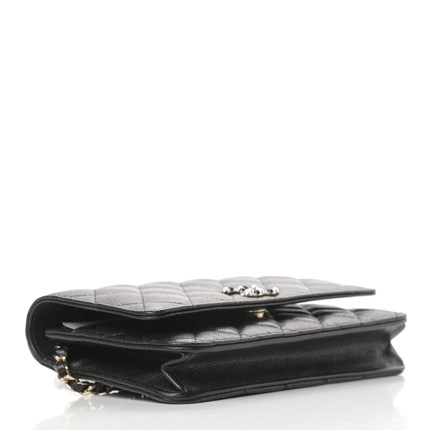 Chanel Caviar Quilted Coco Candy Wallet On Chain WOC Black 4 of 12