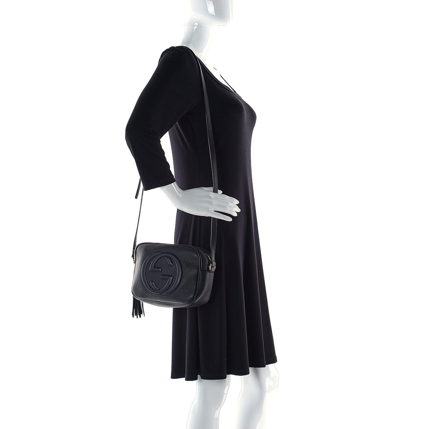 Gucci Pebbled Calfskin Small Soho Disco Bag Black 2 of 12