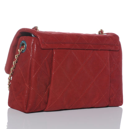 Chanel Iridescent Calfskin Chic Quilt Flap Red 4 of 8