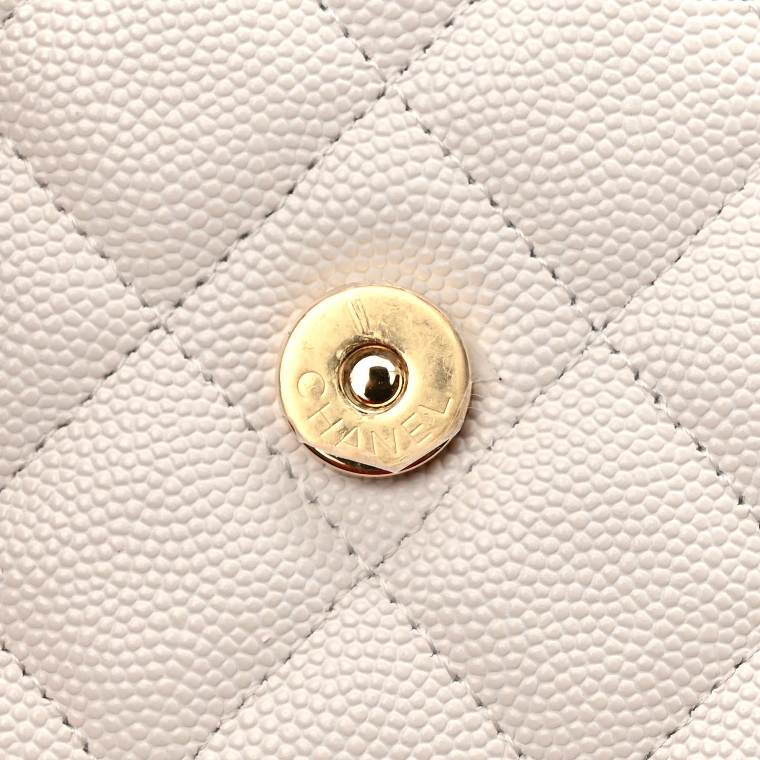 Chanel Caviar Quilted Enamel Coco Casino Wallet On Chain WOC White 11 of 12