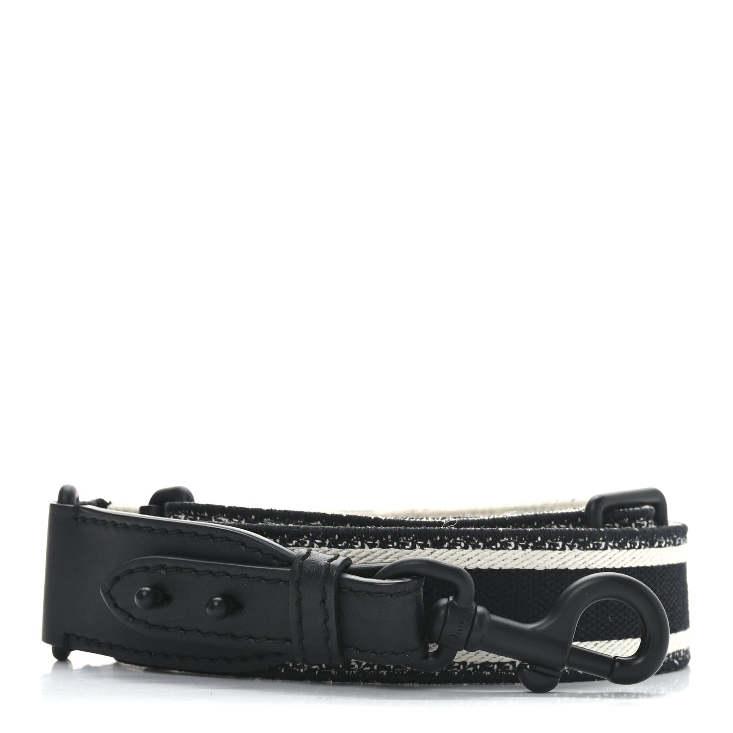 Christian Dior Canvas Embroidered Shoulder Strap Black Ultramatte 1 of 5