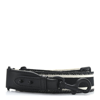 Christian Dior Canvas Embroidered Shoulder Strap Black Ultramatte 1 of 5