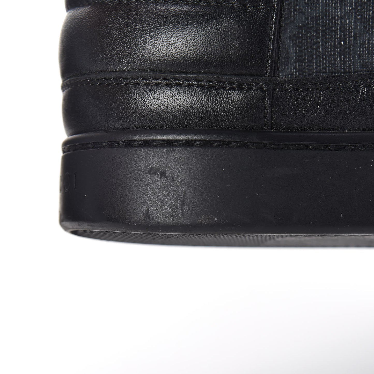 GG Supreme Monogram Calfskin Mens Hightop Sneakers 9.5 Black