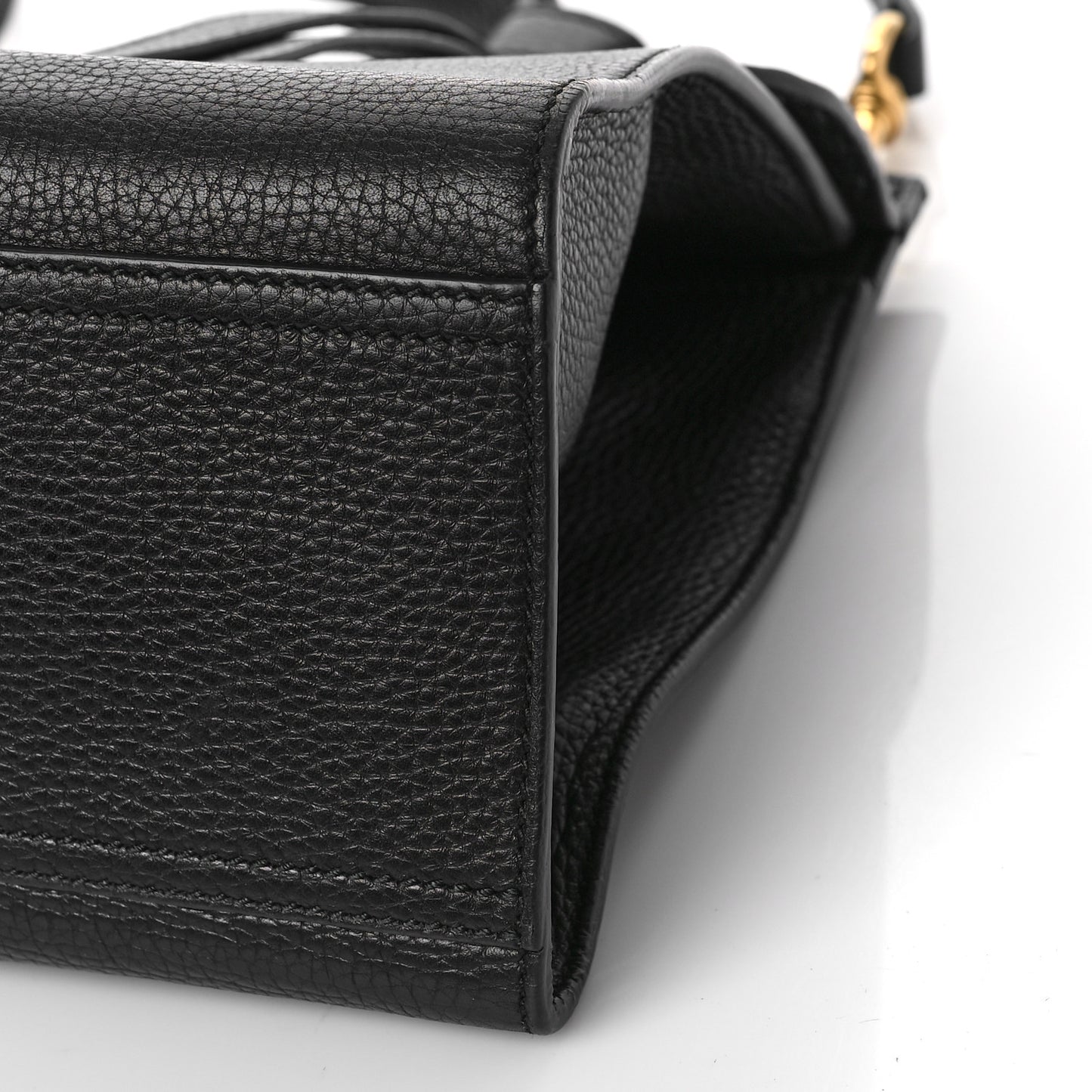 Calfskin Small GG Marmont Top Handle Bag Black