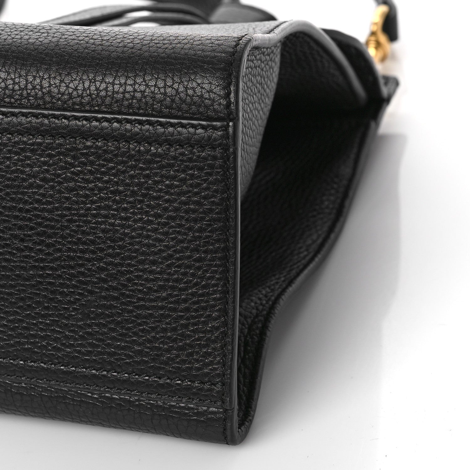 Gucci Calfskin Small GG Marmont Top Handle Bag Black 10 of 13