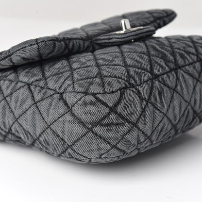 Chanel Washed Denim Quilted Small Denimpression Flap Grey Black 8 of 10